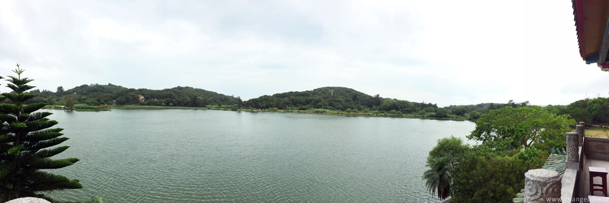 changebike adventure cycling in Kinmen Gugang Tower Gugang lake