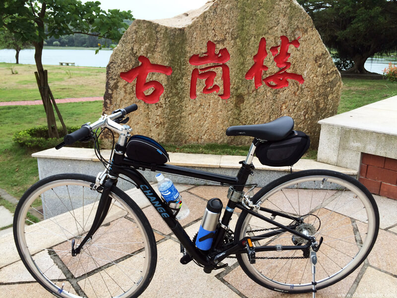 changebike adventure bike tours in Kinmen Gugang Tower Gugang lake