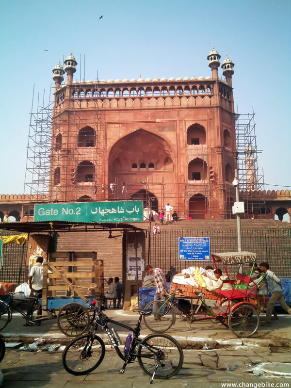cycle touring changebike jama masjid india