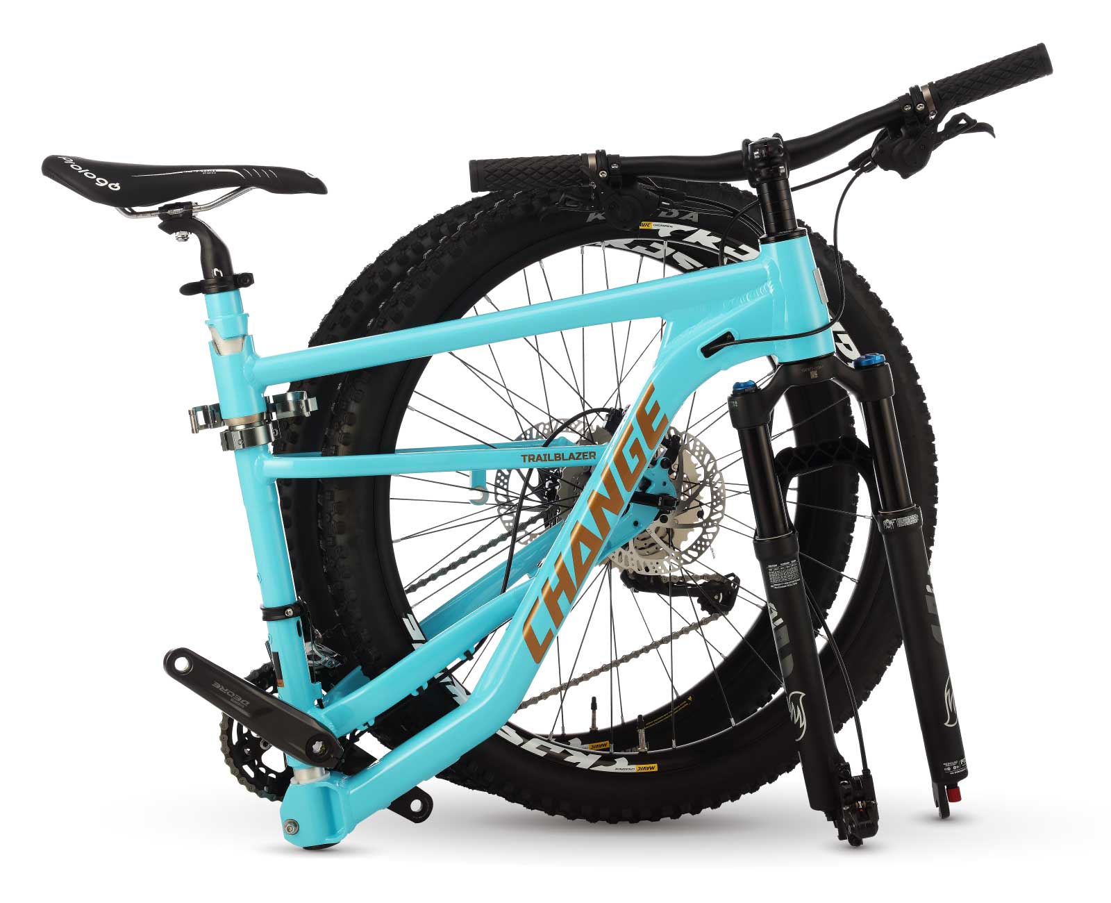DF-912B folding bike in a compact form, easy to store and transport.